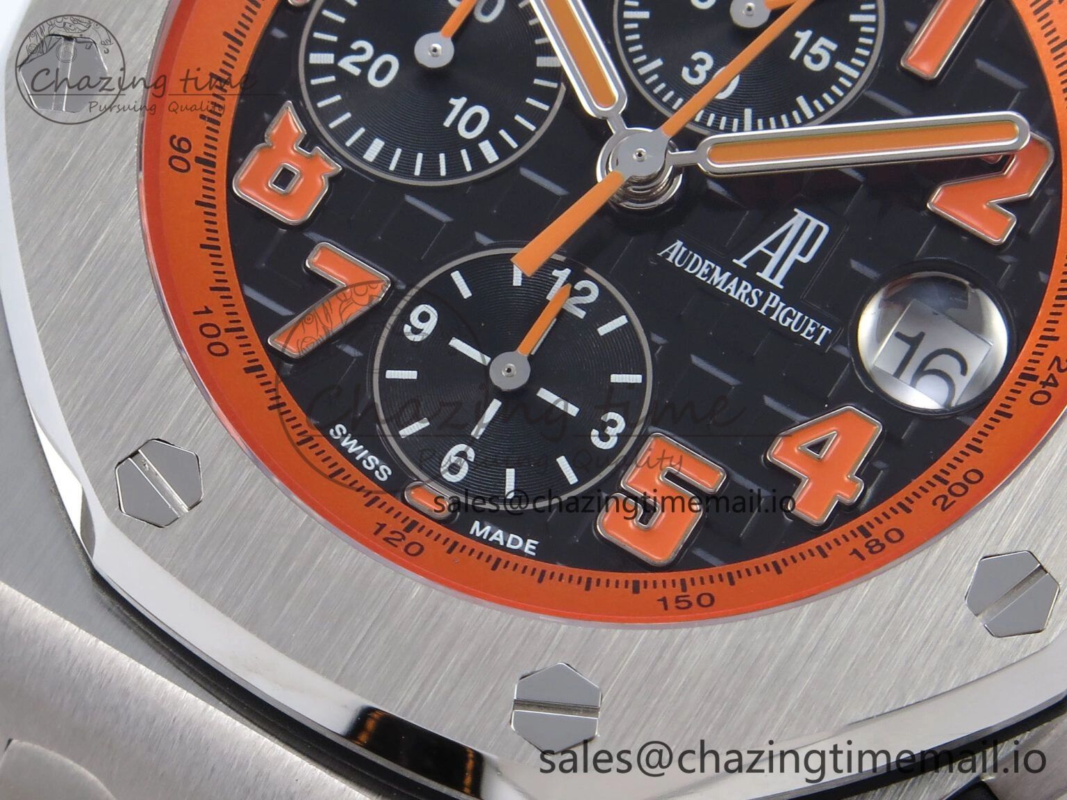 Royal Oak Offshore 42mm Volcano TKF Best Edition Black Dial on Black Leather Strap A Affordable 4353