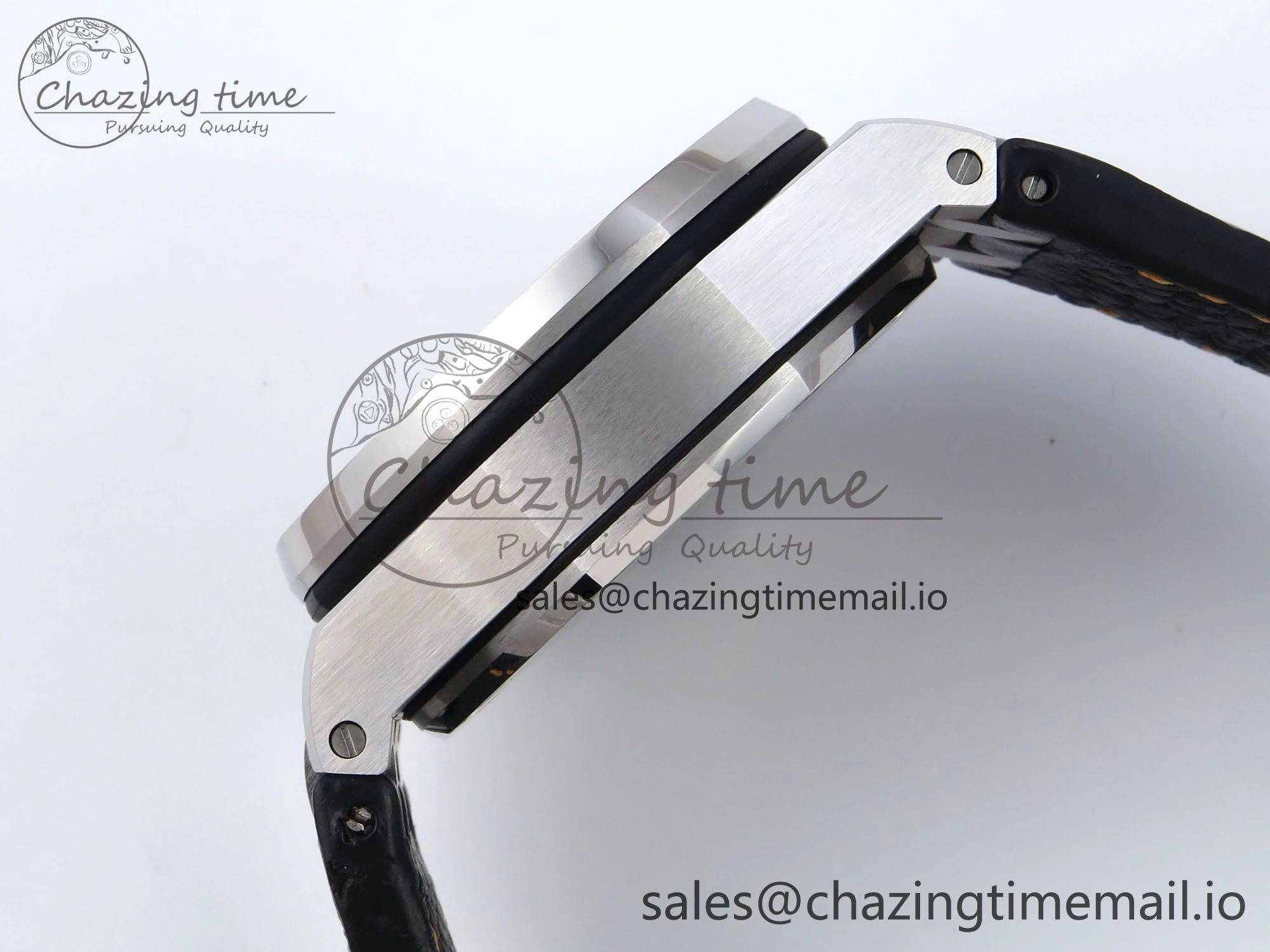 Royal Oak Offshore 42mm Volcano TKF Best Edition Black Dial on Black Leather Strap A Affordable 4353
