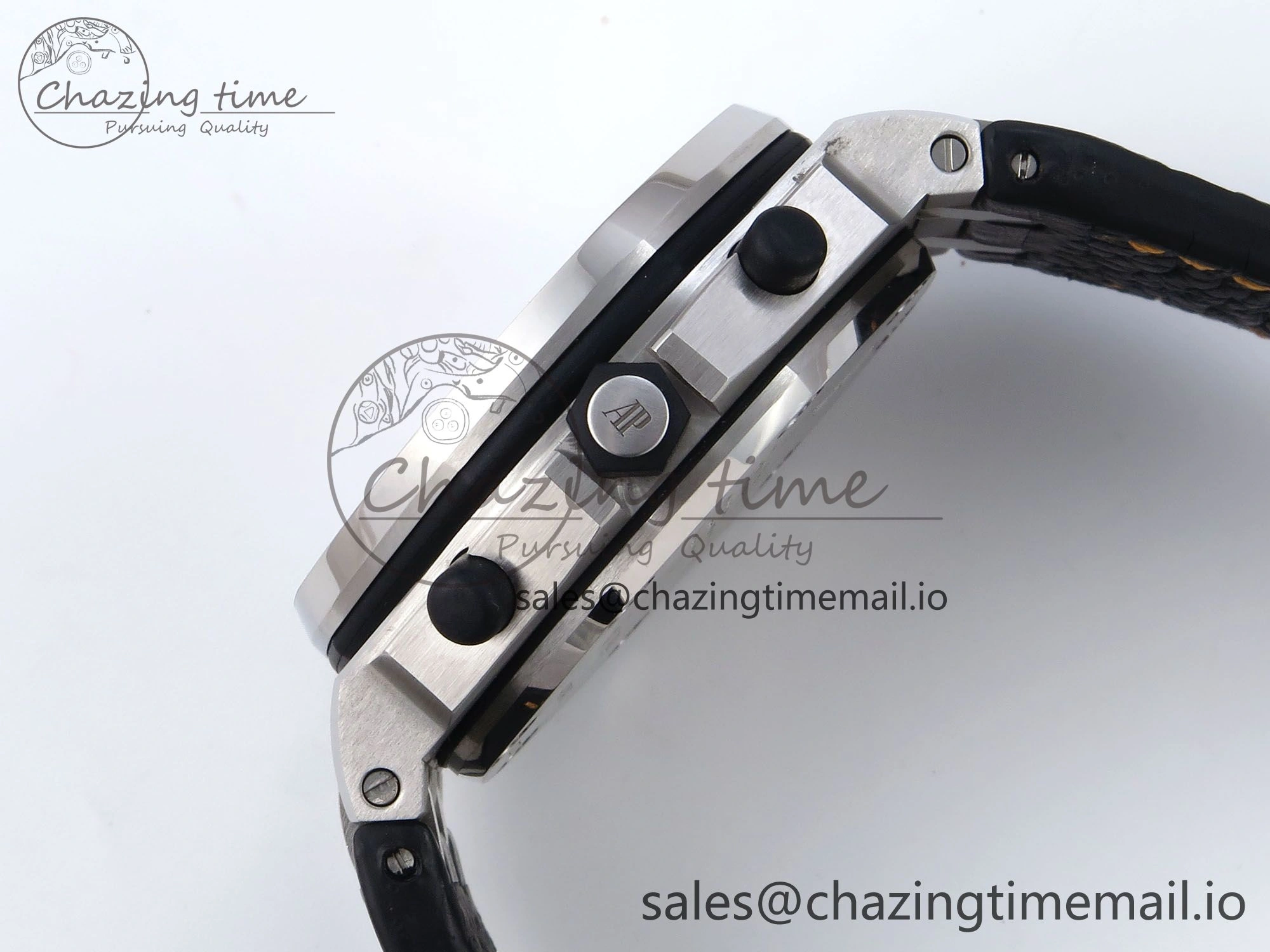 Royal Oak Offshore 42mm Volcano TKF Best Edition Black Dial on Black Leather Strap A Affordable 4353