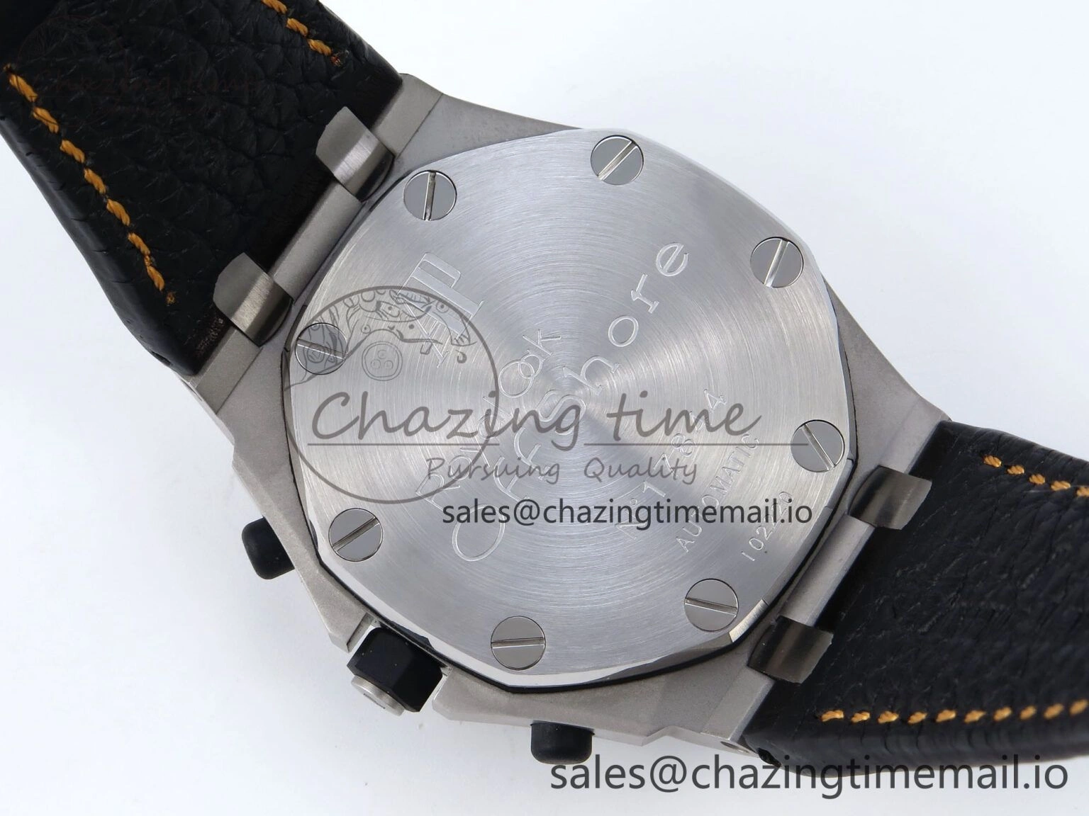 Royal Oak Offshore 42mm Volcano TKF Best Edition Black Dial on Black Leather Strap A Affordable 4353