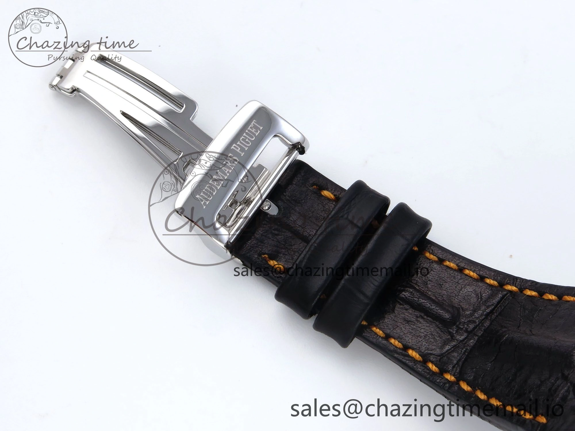 Royal Oak Offshore 42mm Volcano TKF Best Edition Black Dial on Black Leather Strap A Affordable 4353