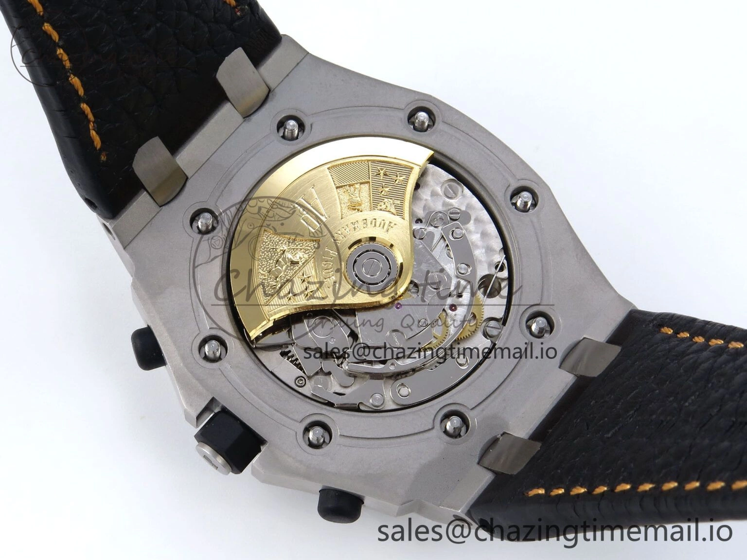 Royal Oak Offshore 42mm Volcano TKF Best Edition Black Dial on Black Leather Strap A Affordable 4353