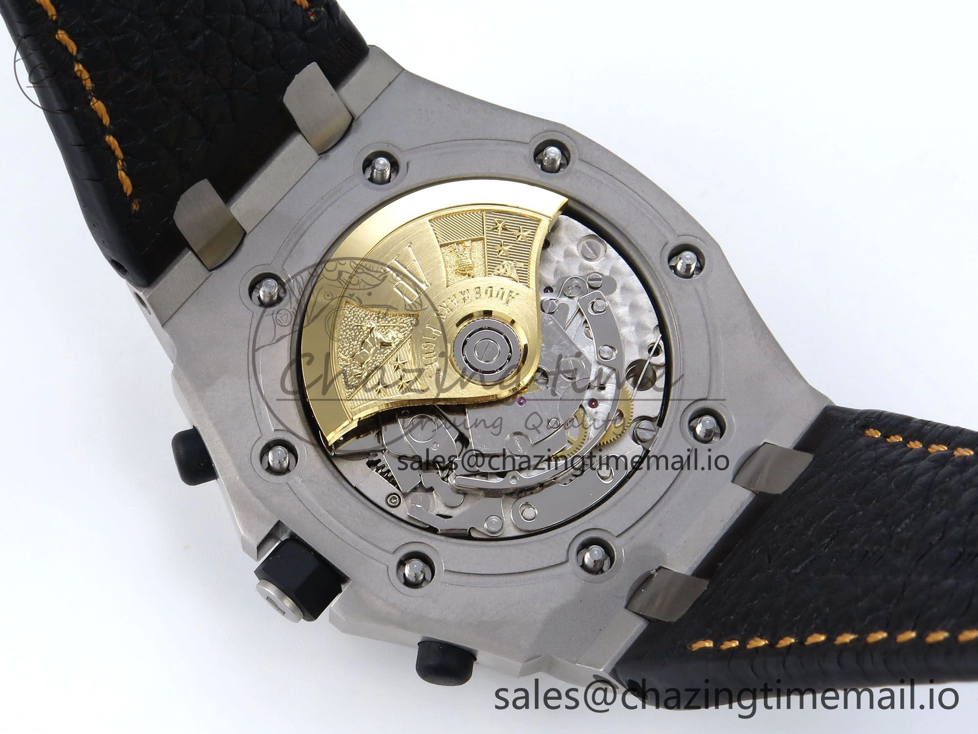 Royal Oak Offshore 42mm Volcano TKF Best Edition Black Dial on Black Leather Strap A Affordable 4353