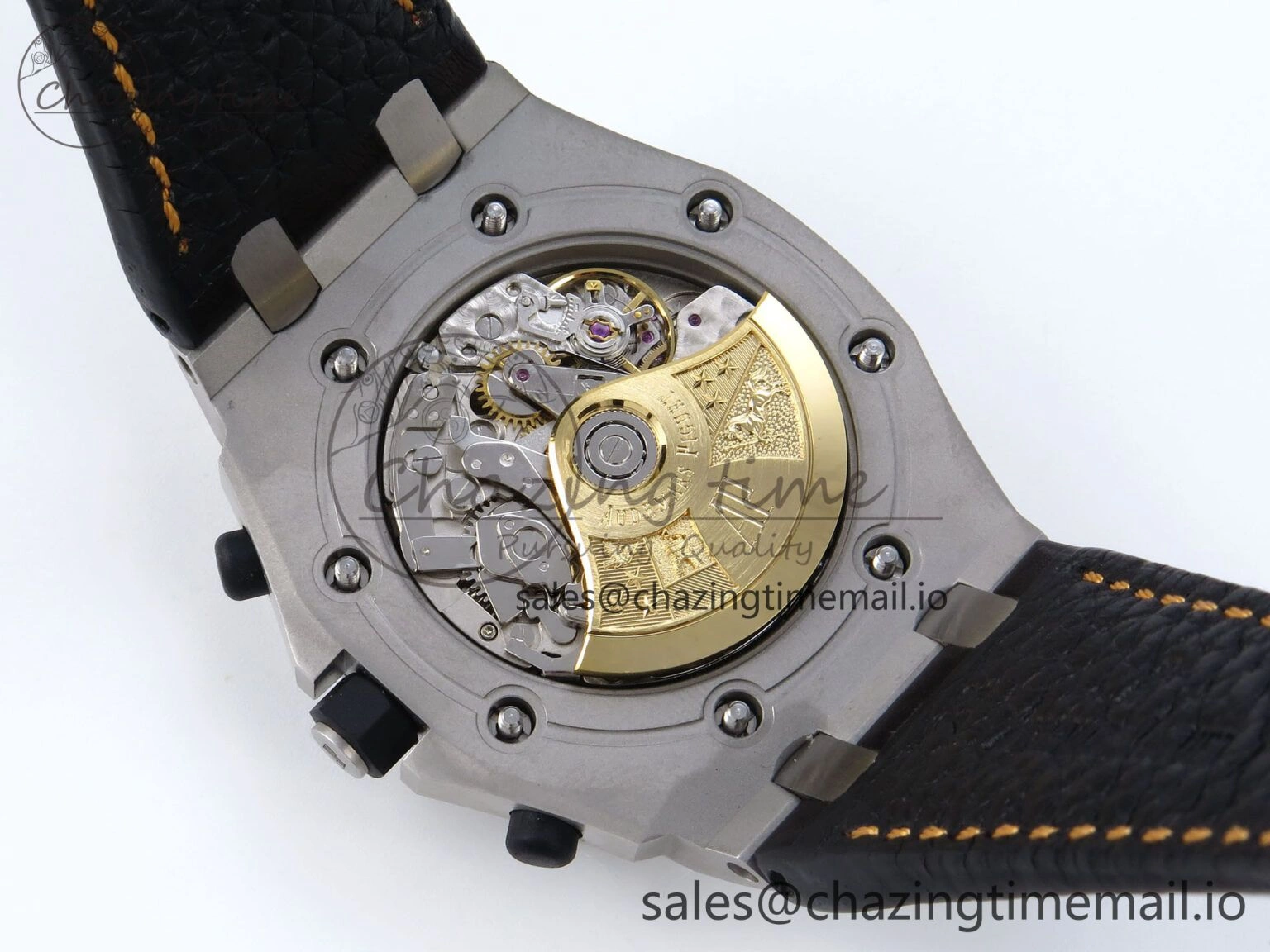 Royal Oak Offshore 42mm Volcano TKF Best Edition Black Dial on Black Leather Strap A Affordable 4353