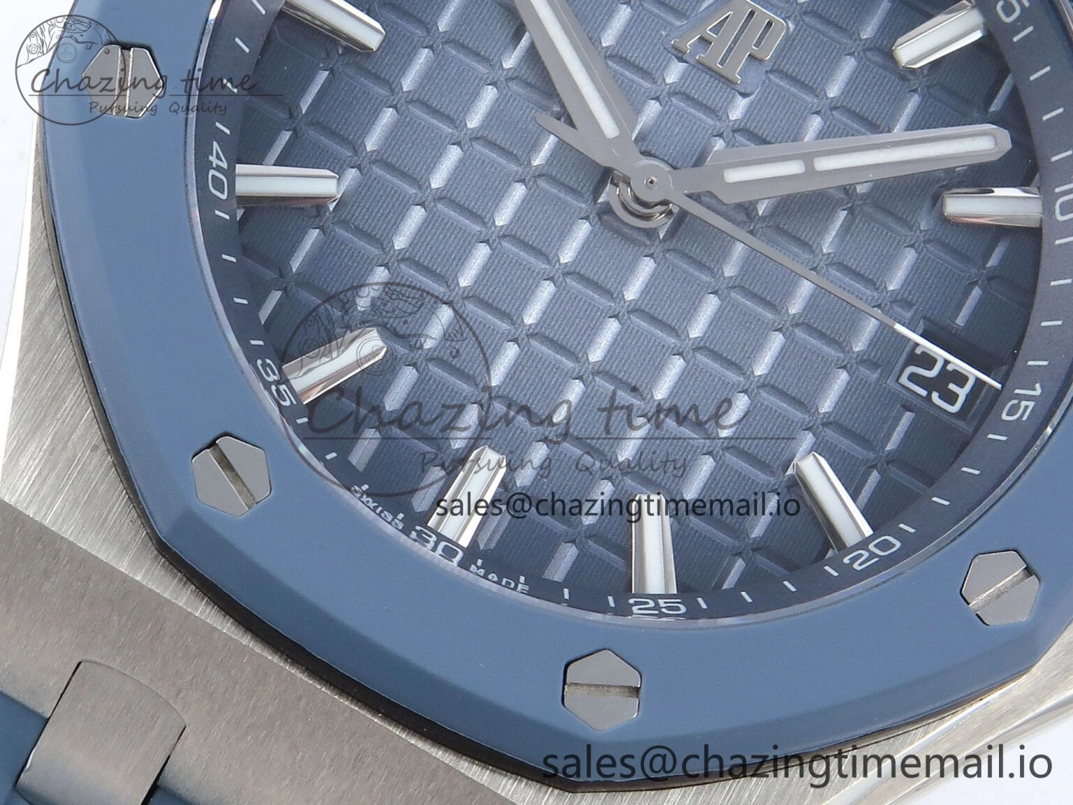 Royal Oak Offshore 43mm 15605SK APPF Best Edition Titanium Blue Dial on Blue Rubber Strap SA SunProtective 4277