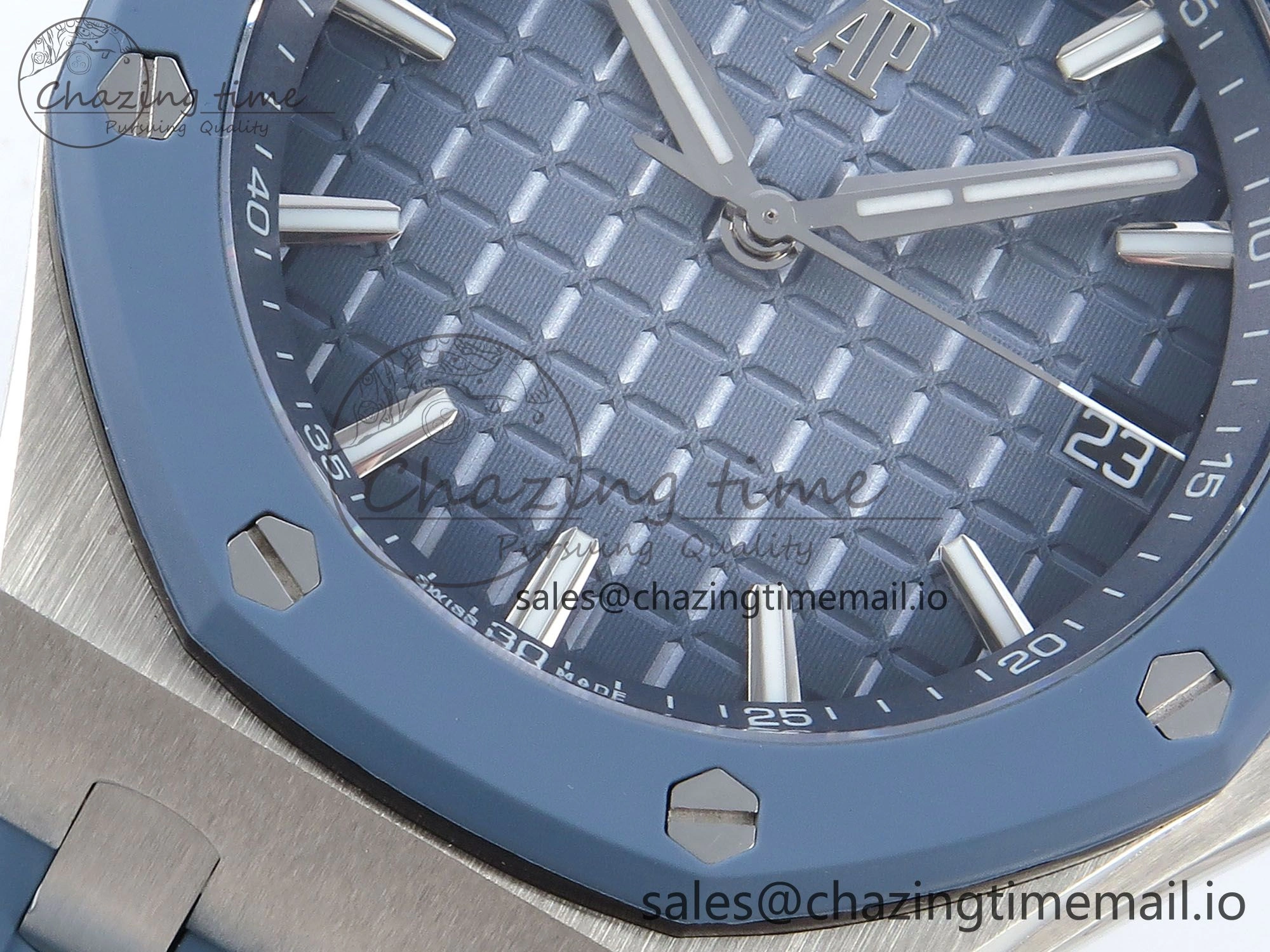 Royal Oak Offshore 43mm 15605SK APPF Best Edition Titanium Blue Dial on Blue Rubber Strap SA SunProtective 4277