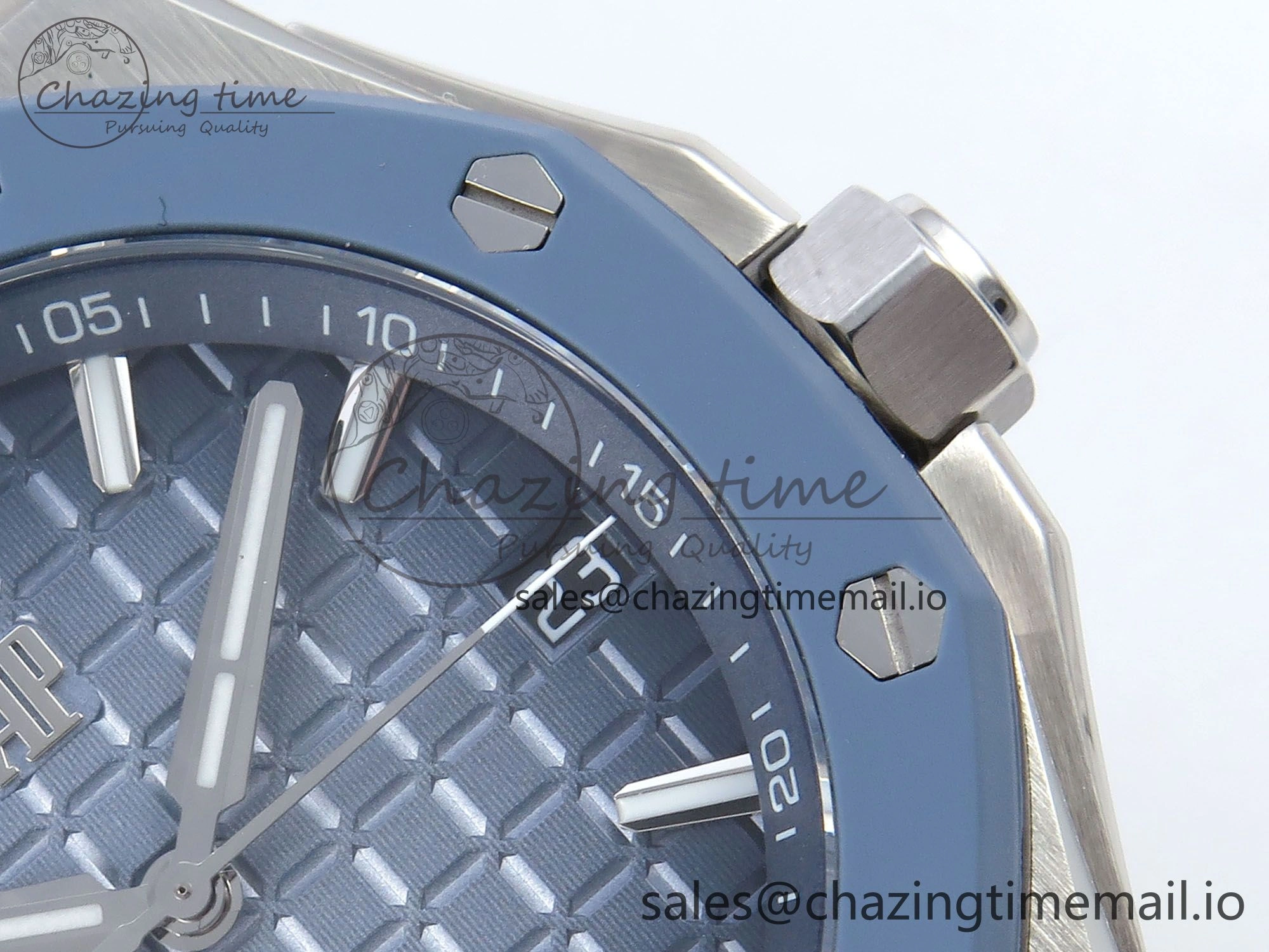 Royal Oak Offshore 43mm 15605SK APPF Best Edition Titanium Blue Dial on Blue Rubber Strap SA SunProtective 4277