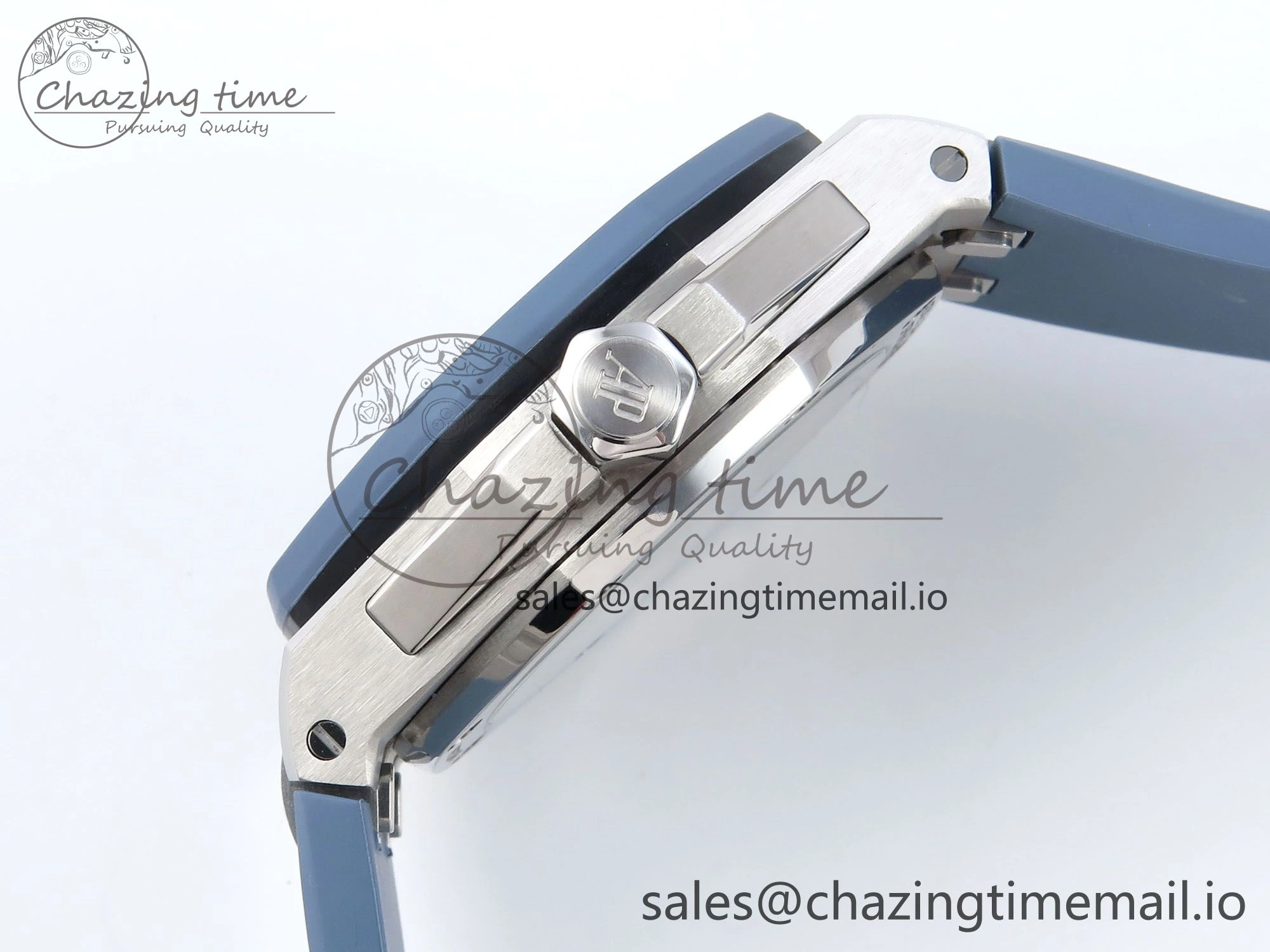 Royal Oak Offshore 43mm 15605SK APPF Best Edition Titanium Blue Dial on Blue Rubber Strap SA SunProtective 4277