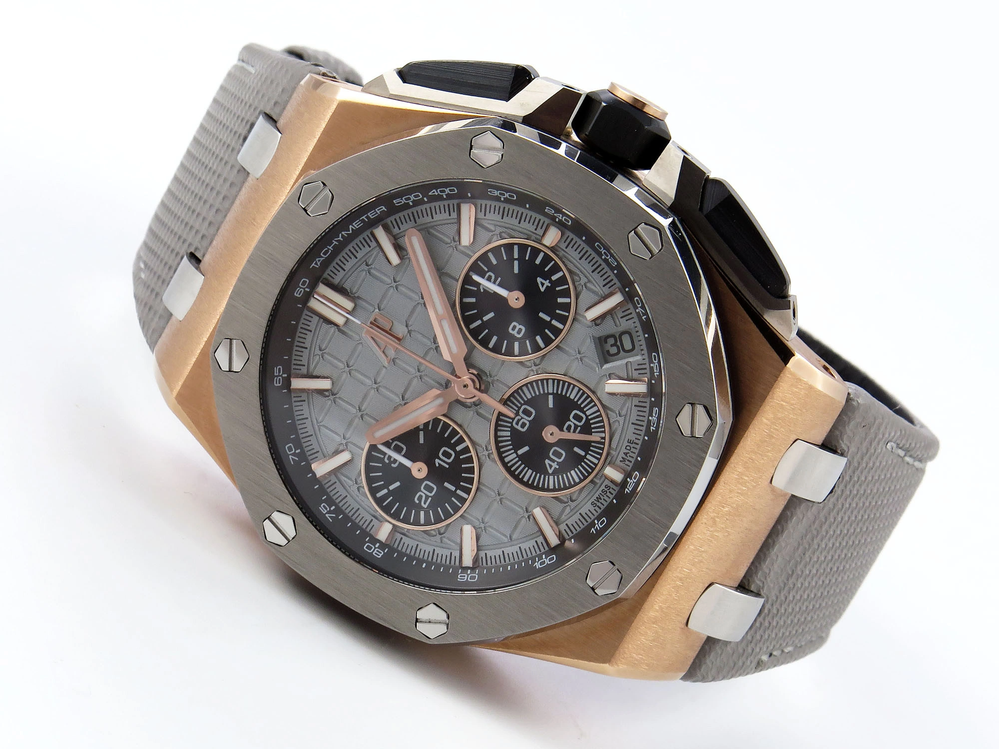 Royal Oak Offshore 43mm 26420oi RG Titanium APPF Best Edition Gray Dial on Gray Nylon Strap A Unique 4409
