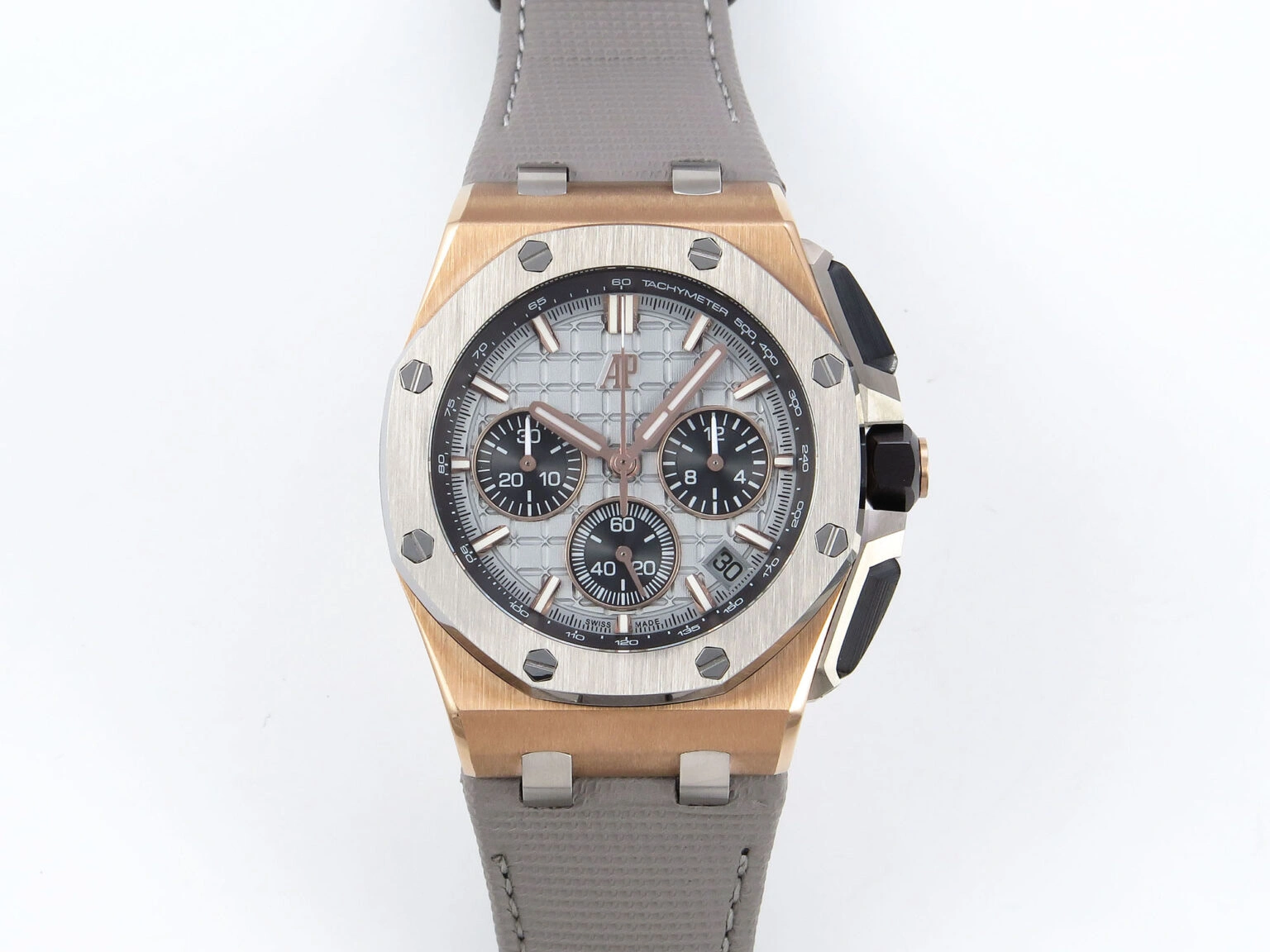Royal Oak Offshore 43mm 26420oi RG Titanium APPF Best Edition Gray Dial on Gray Nylon Strap A Unique 4409