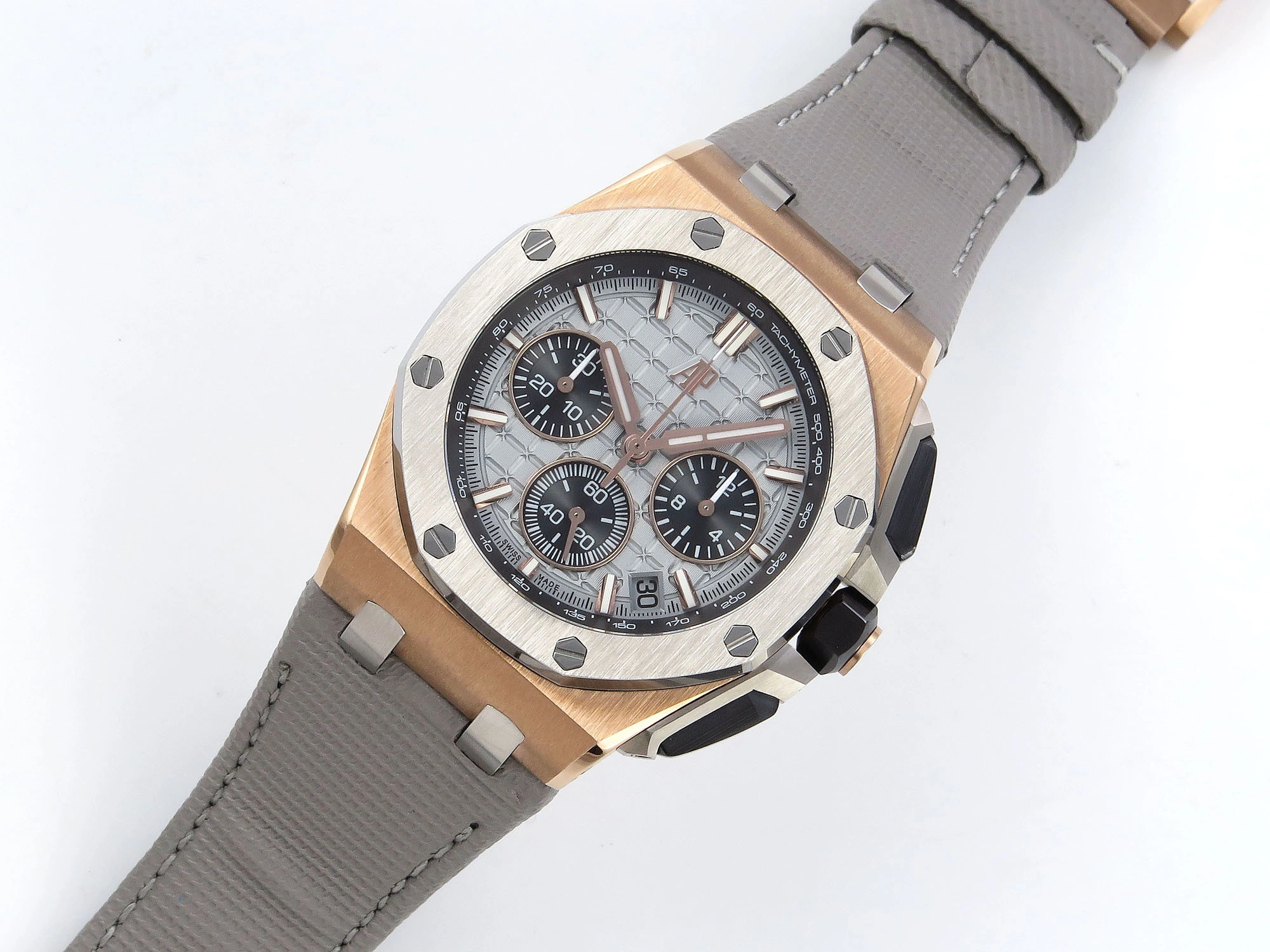 Royal Oak Offshore 43mm 26420oi RG Titanium APPF Best Edition Gray Dial on Gray Nylon Strap A Unique 4409