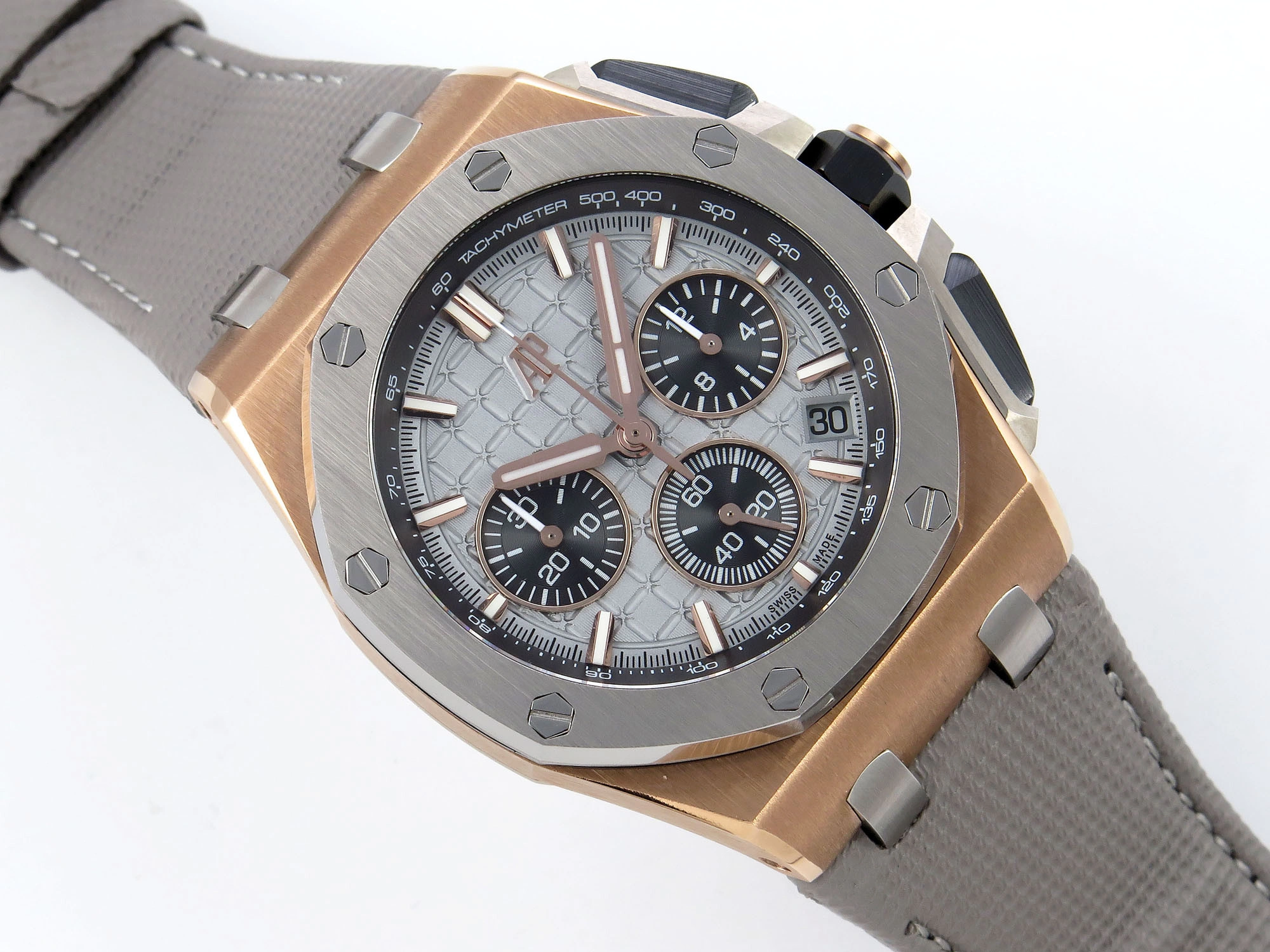 Royal Oak Offshore 43mm 26420oi RG Titanium APPF Best Edition Gray Dial on Gray Nylon Strap A Unique 4409