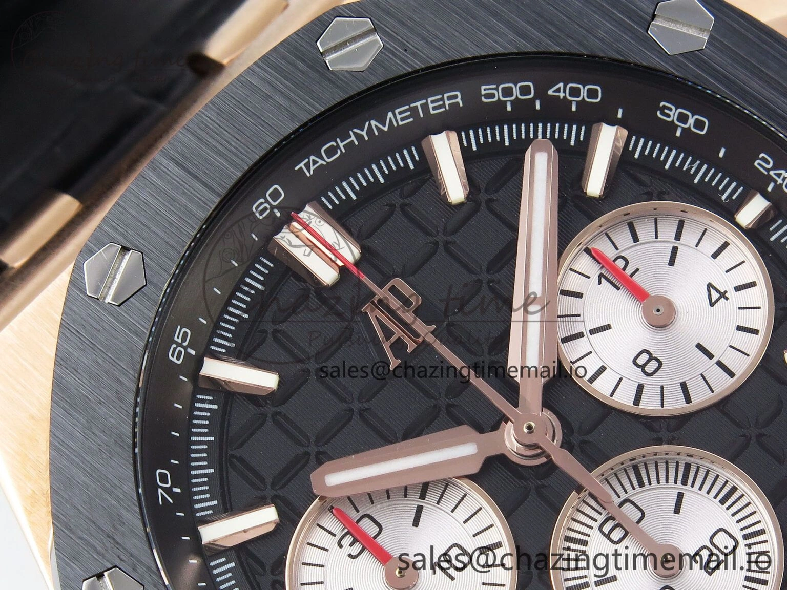 Fashionable Royal Oak Offshore 43mm 26420ro RG APPF Best Edition Black Dial on Black Leather Strap A 4407