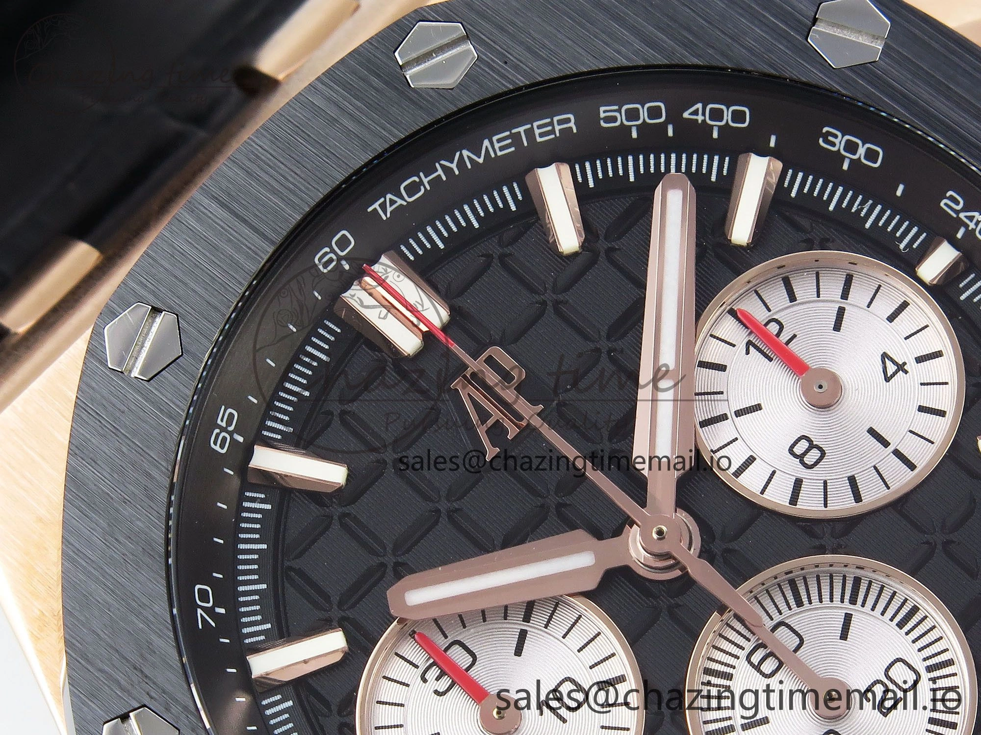 Fashionable Royal Oak Offshore 43mm 26420ro RG APPF Best Edition Black Dial on Black Leather Strap A 4407