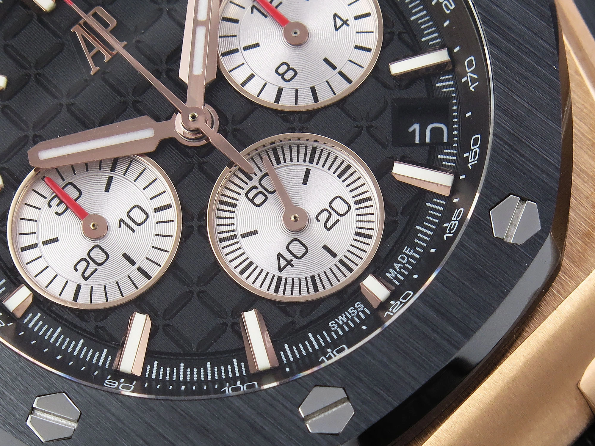 Fashionable Royal Oak Offshore 43mm 26420ro RG APPF Best Edition Black Dial on Black Leather Strap A 4407