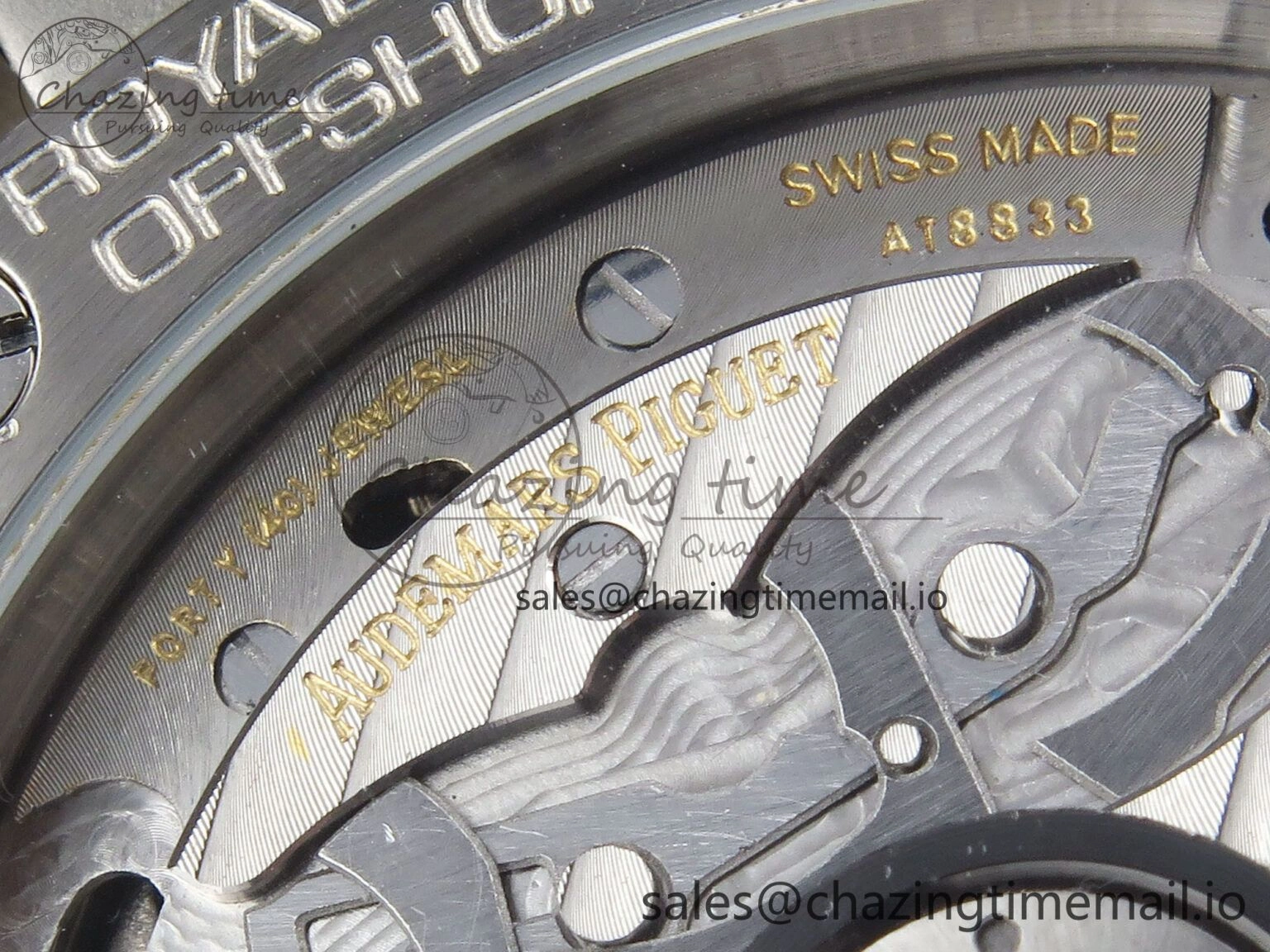 Sporty Royal Oak Offshore 43mm 26420so SS APPF Best Edition Black Dial on Black Leather Strap A 4410