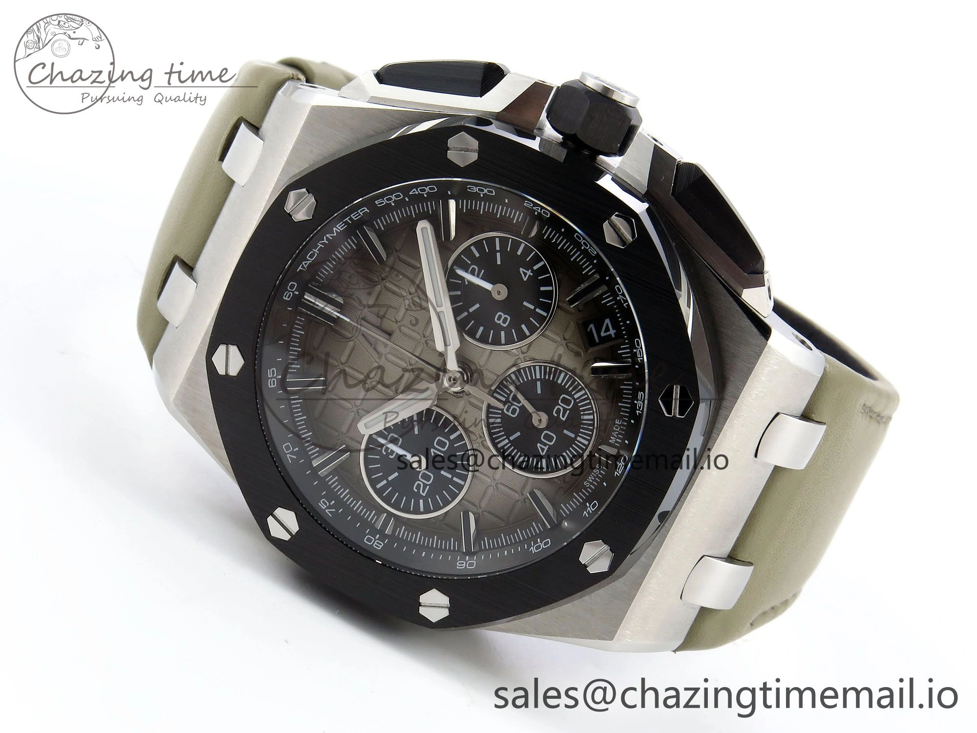 Colorful Royal Oak Offshore 43mm 26420so SS APPF Best Edition Sand Dial on Sand Leather Strap A 4412