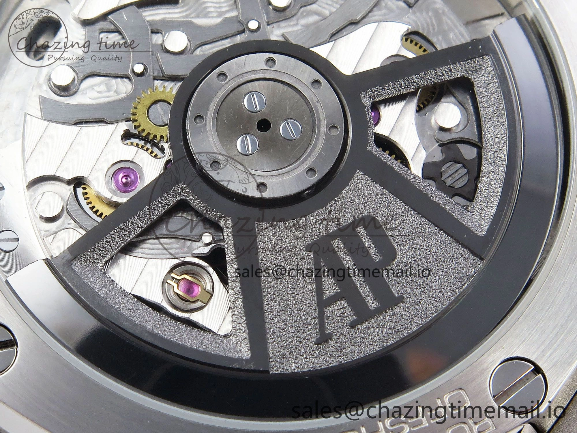 SportInspired Royal Oak Offshore 43mm 26420ti Titanium APPF Best Edition Blue Dial on Blue Rubber Strap A 4408