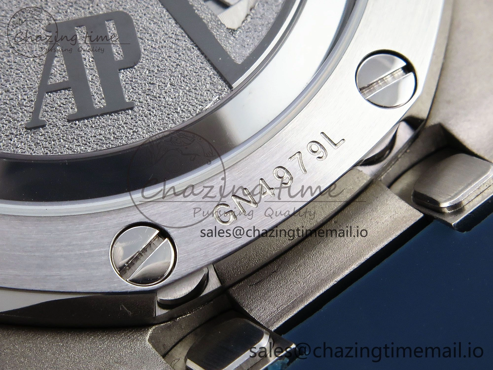 SportInspired Royal Oak Offshore 43mm 26420ti Titanium APPF Best Edition Blue Dial on Blue Rubber Strap A 4408
