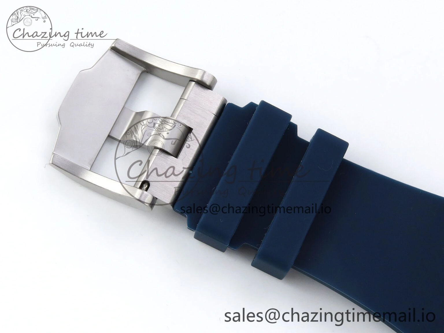 SportInspired Royal Oak Offshore 43mm 26420ti Titanium APPF Best Edition Blue Dial on Blue Rubber Strap A 4408