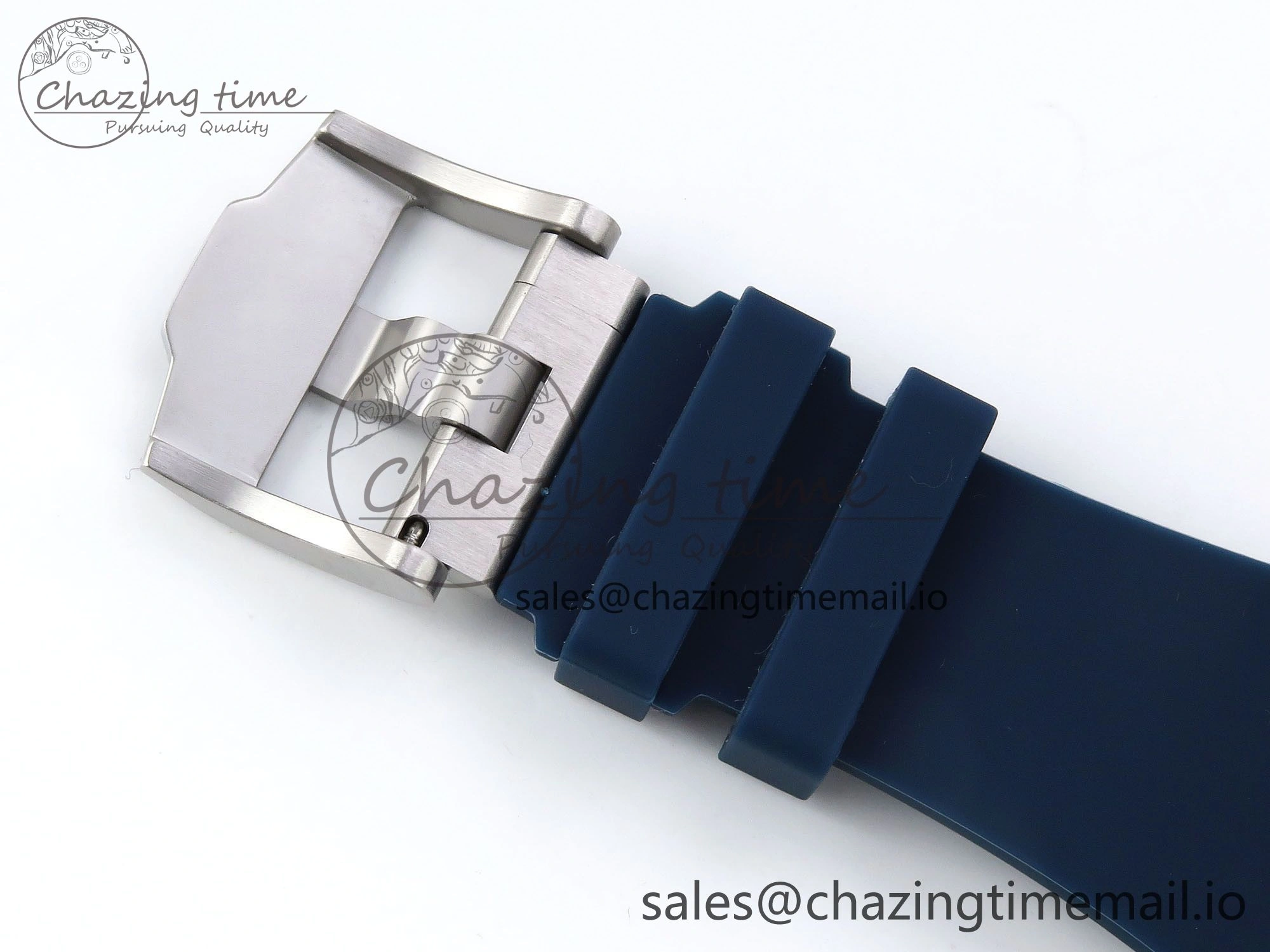 SportInspired Royal Oak Offshore 43mm 26420ti Titanium APPF Best Edition Blue Dial on Blue Rubber Strap A 4408
