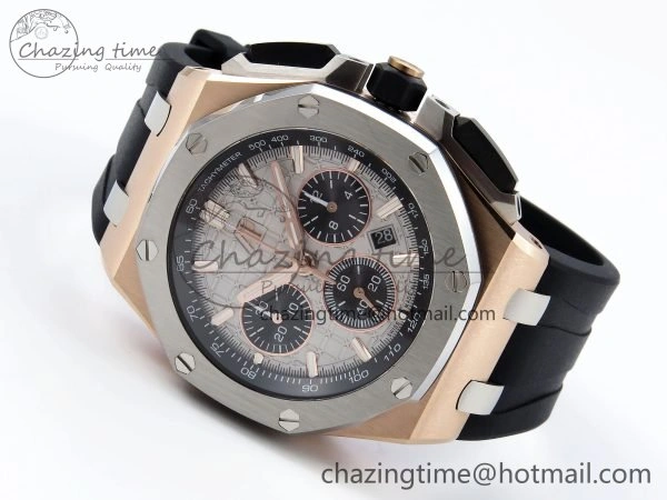 Royal Oak Offshore 43mm RG APF Best Edition Silver Dial on Black Rubber Strap A WellDesigned 4437
