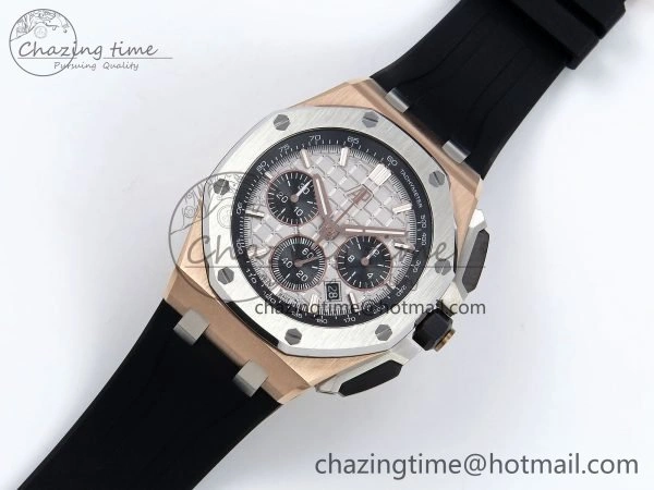 Royal Oak Offshore 43mm RG APF Best Edition Silver Dial on Black Rubber Strap A WellDesigned 4437