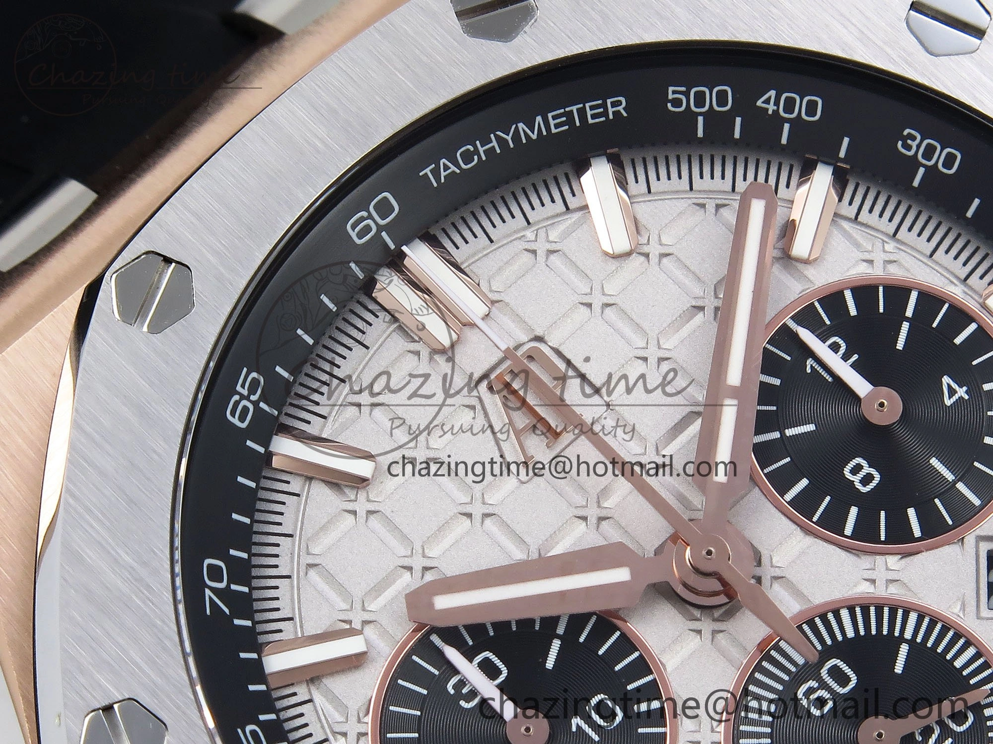 Royal Oak Offshore 43mm RG APF Best Edition Silver Dial on Black Rubber Strap A WellDesigned 4437