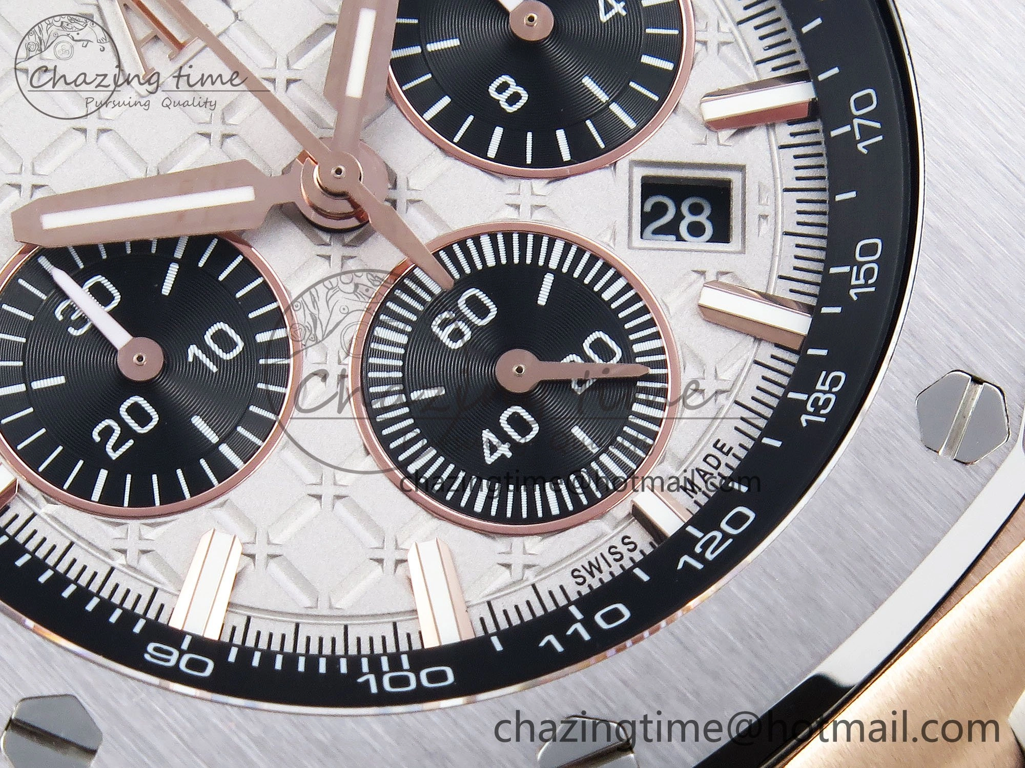 Royal Oak Offshore 43mm RG APF Best Edition Silver Dial on Black Rubber Strap A WellDesigned 4437
