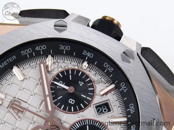 Royal Oak Offshore 43mm RG APF Best Edition Silver Dial on Black Rubber Strap A WellDesigned 4437