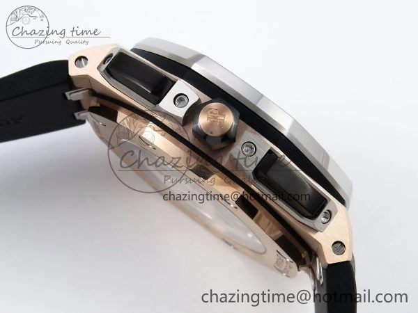 Royal Oak Offshore 43mm RG APF Best Edition Silver Dial on Black Rubber Strap A WellDesigned 4437