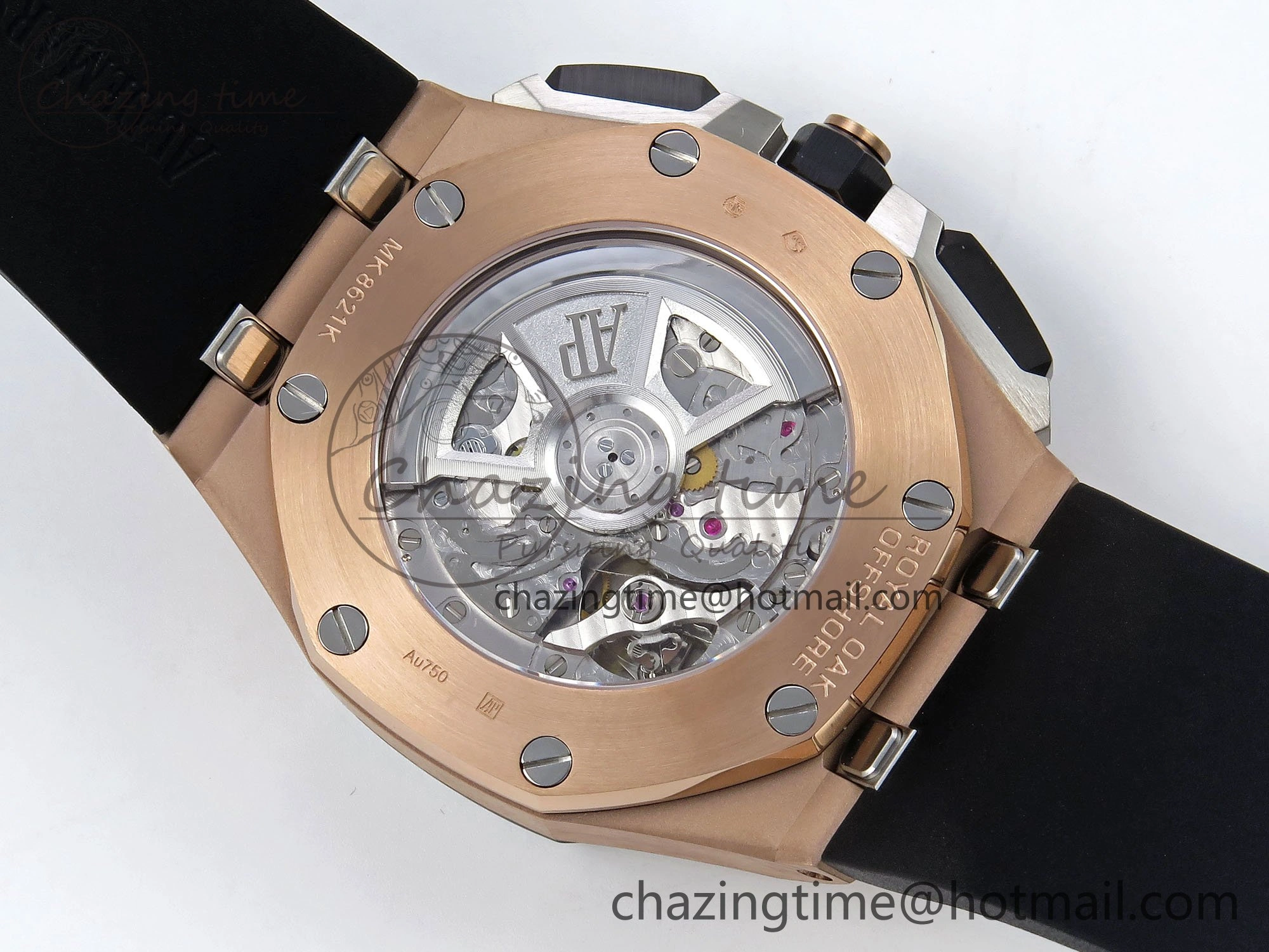 Royal Oak Offshore 43mm RG APF Best Edition Silver Dial on Black Rubber Strap A WellDesigned 4437