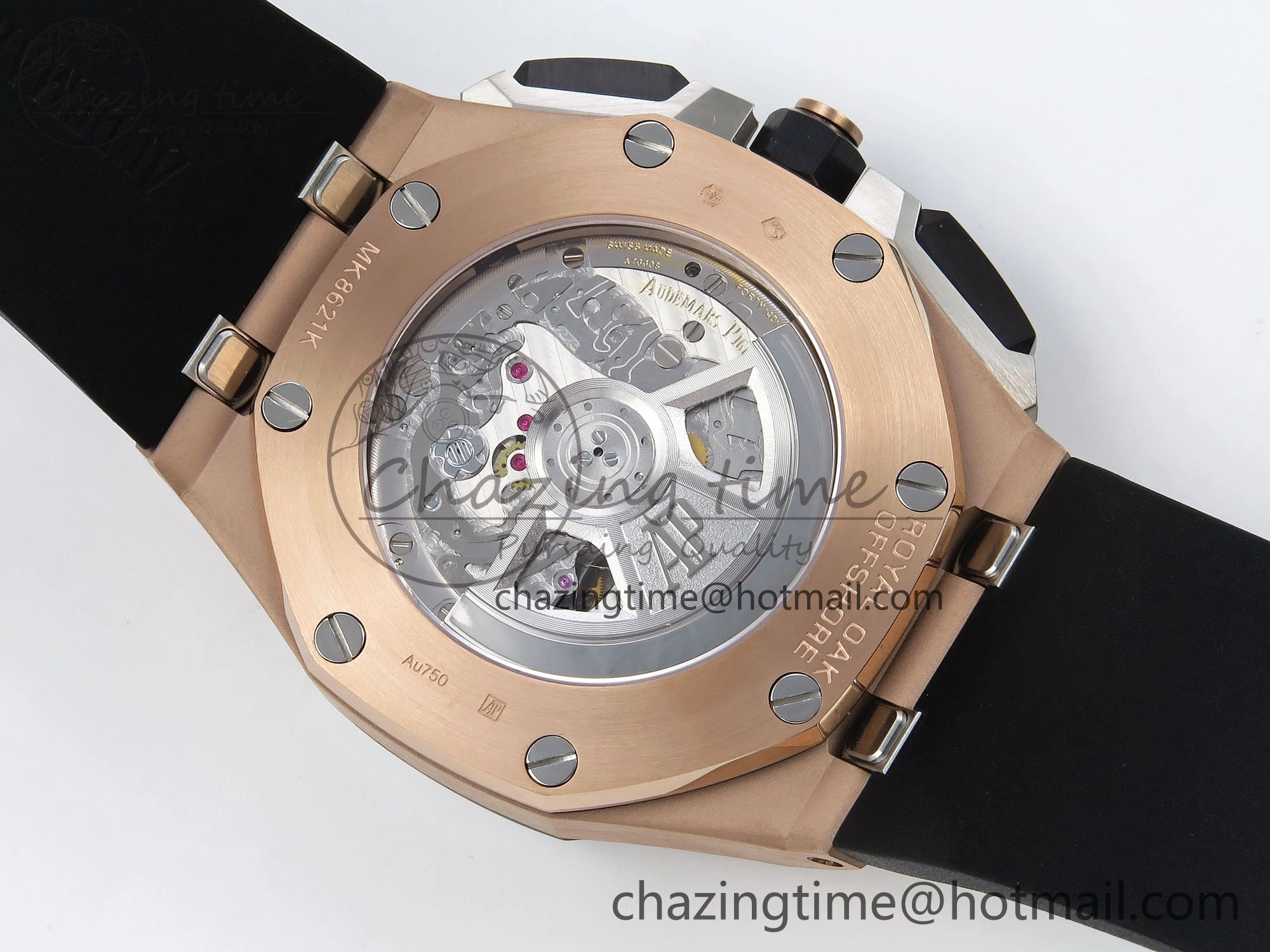 Royal Oak Offshore 43mm RG APF Best Edition Silver Dial on Black Rubber Strap A WellDesigned 4437