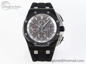 Royal Oak Offshore 44mm Black Ceramic APF 1:1 Best Edition Gray Dial on Black Rubber Strap A MultiPurpose 4584