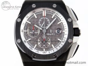 Royal Oak Offshore 44mm Black Ceramic APF 1:1 Best Edition Gray Dial on Black Rubber Strap A MultiPurpose 4584