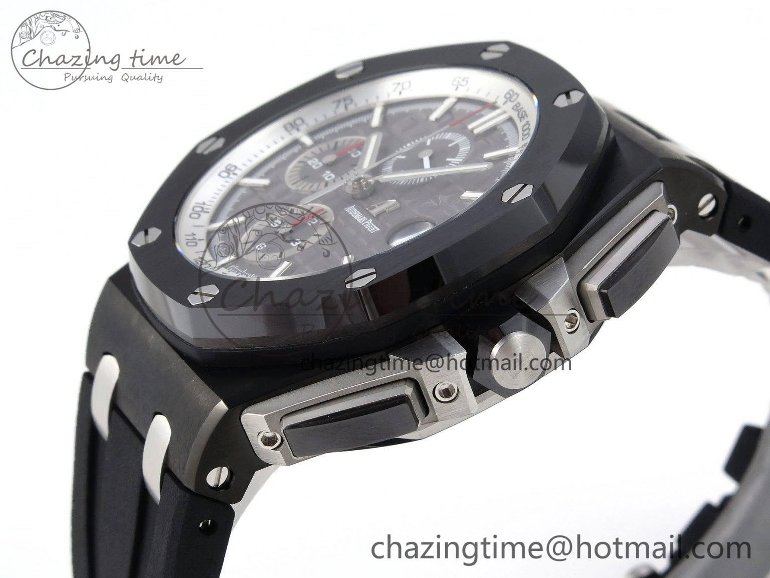 Royal Oak Offshore 44mm Black Ceramic APF 1:1 Best Edition Gray Dial on Black Rubber Strap A MultiPurpose 4584