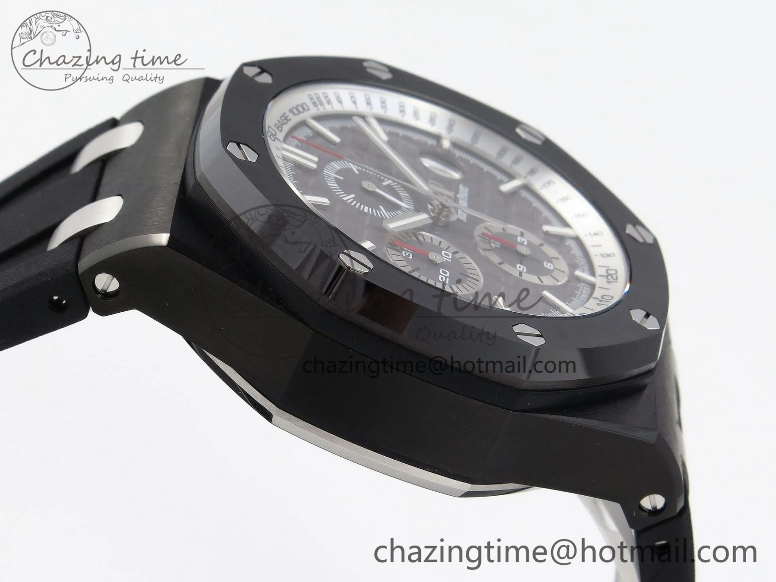 Royal Oak Offshore 44mm Black Ceramic APF 1:1 Best Edition Gray Dial on Black Rubber Strap A MultiPurpose 4584