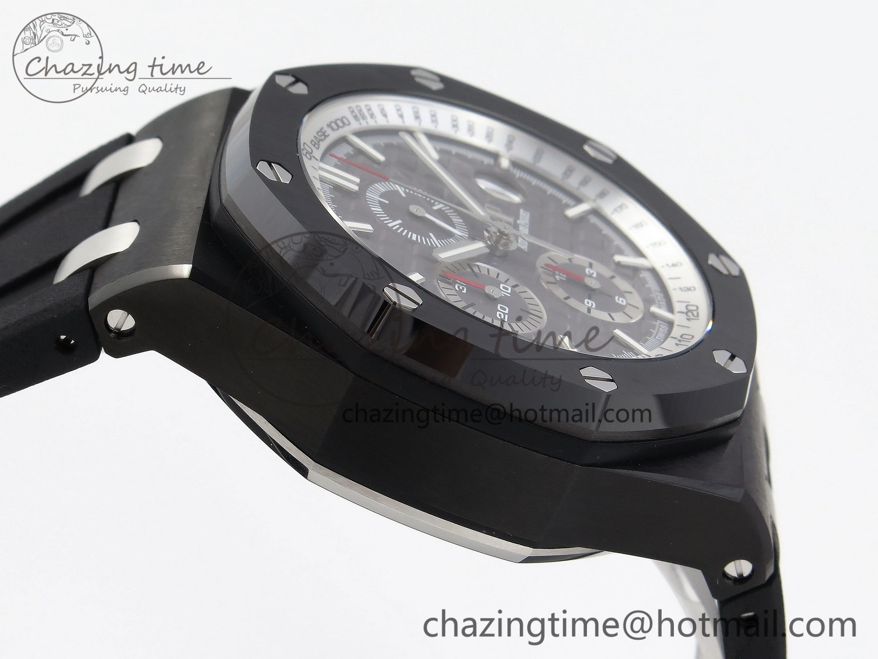 Royal Oak Offshore 44mm Black Ceramic APF 1:1 Best Edition Gray Dial on Black Rubber Strap A MultiPurpose 4584