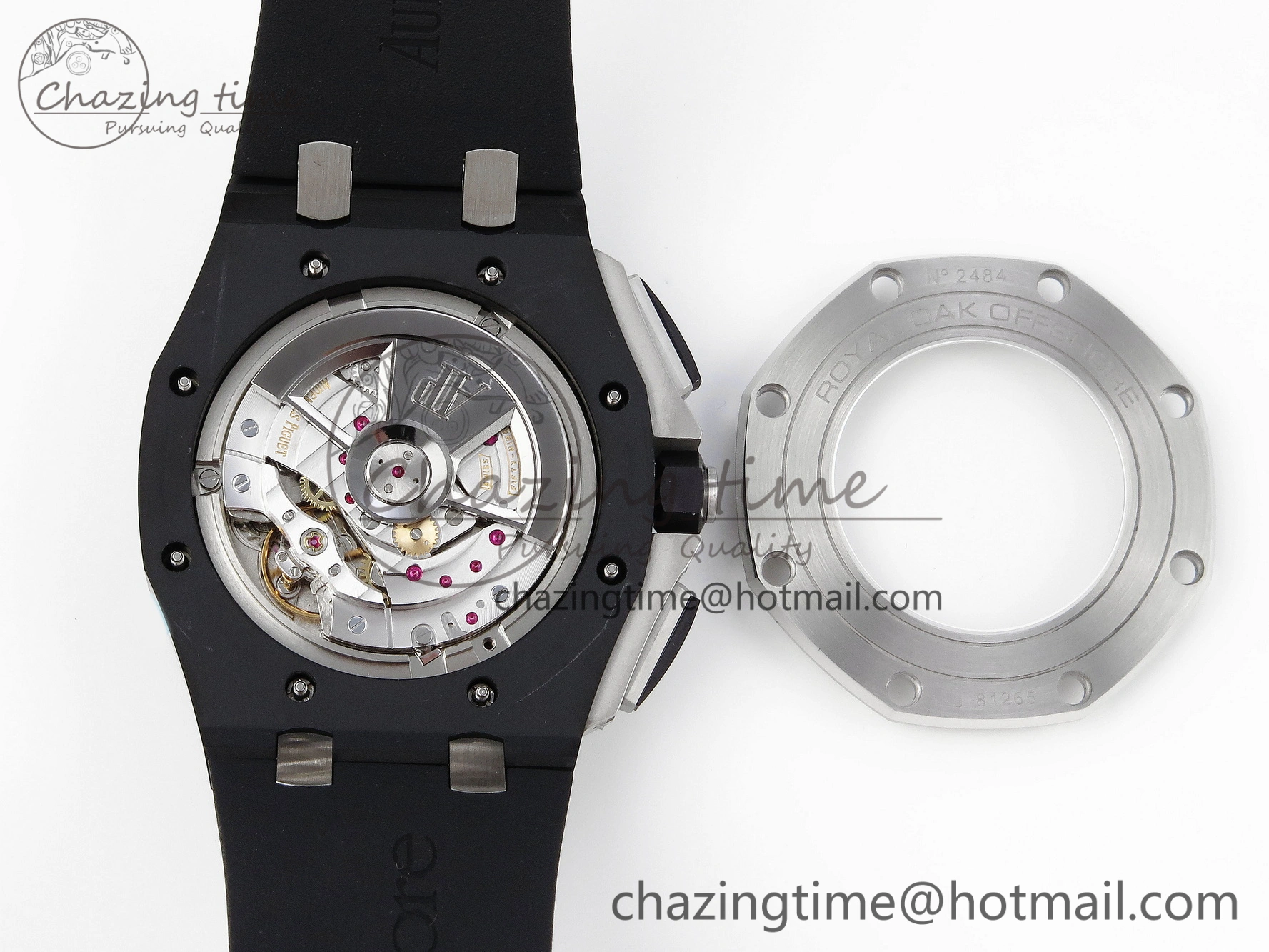 Royal Oak Offshore 44mm Black Ceramic APF 1:1 Best Edition Gray Dial on Black Rubber Strap A MultiPurpose 4584
