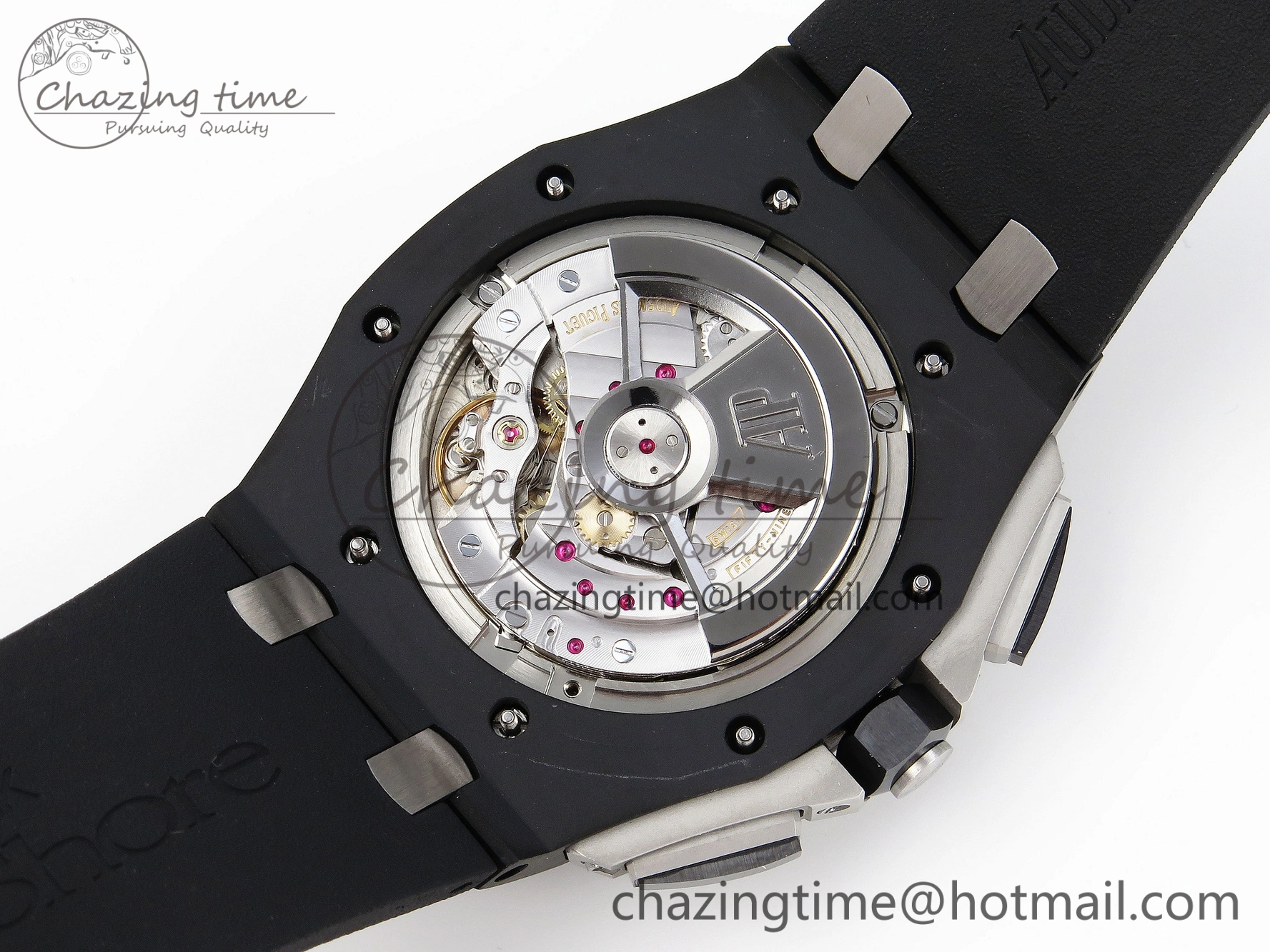 Royal Oak Offshore 44mm Black Ceramic APF 1:1 Best Edition Gray Dial on Black Rubber Strap A MultiPurpose 4584