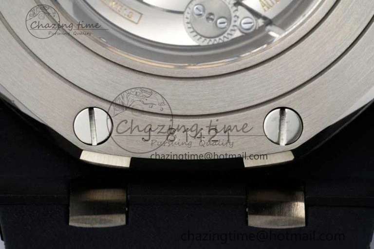 SmoothTexture Royal Oak Offshore 44mm Black Ceramic Case APF 1:1 Best Edition Black Dial on Black Rubber Strap A 4676