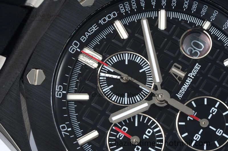 SmoothTexture Royal Oak Offshore 44mm Black Ceramic Case APF 1:1 Best Edition Black Dial on Black Rubber Strap A 4676