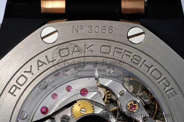 Royal Oak Offshore 44mm Black Ceramic Case APF 1:1 Best Edition Gray White Dial on Black Rubber Strap A Attractive 4677