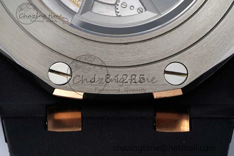 Royal Oak Offshore 44mm Black Ceramic Case APF 1:1 Best Edition Gray White Dial on Black Rubber Strap A Attractive 4677