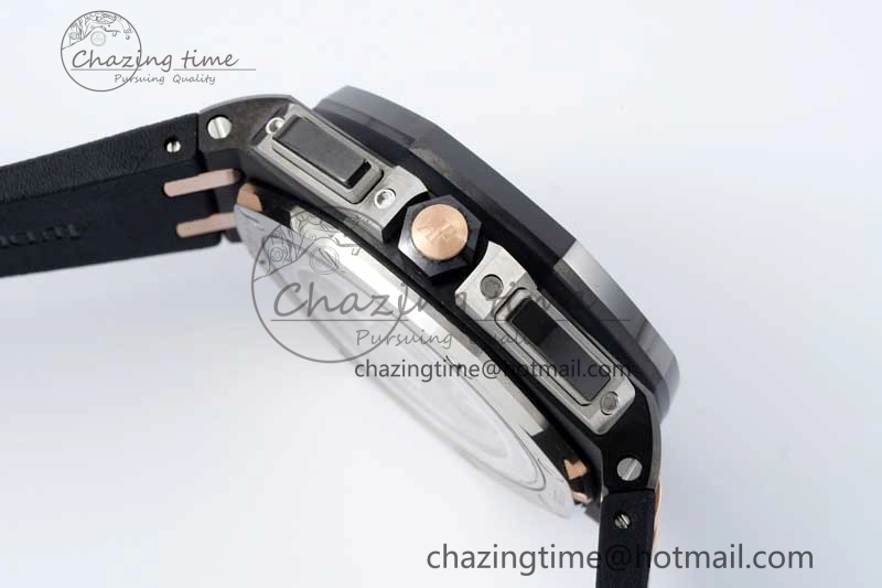 Royal Oak Offshore 44mm Black Ceramic Case APF 1:1 Best Edition Gray White Dial on Black Rubber Strap A Attractive 4677