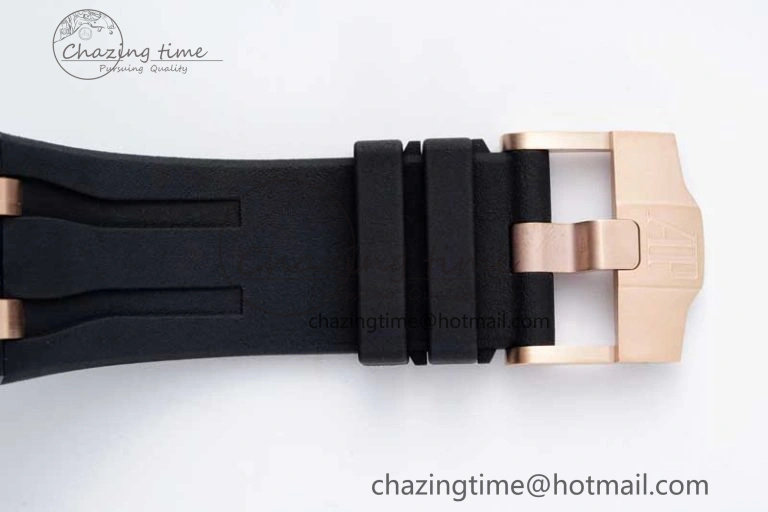 Royal Oak Offshore 44mm Black Ceramic Case APF 1:1 Best Edition Gray White Dial on Black Rubber Strap A Attractive 4677