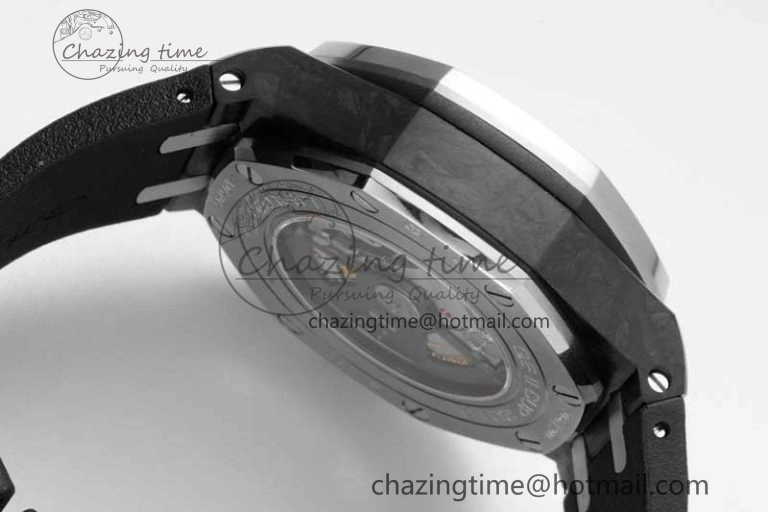 Royal Oak Offshore 44mm Black Ceramic Case JJF 1:1 Best Edition Black Dial on Rubber Strap A3126 V Refined 4655