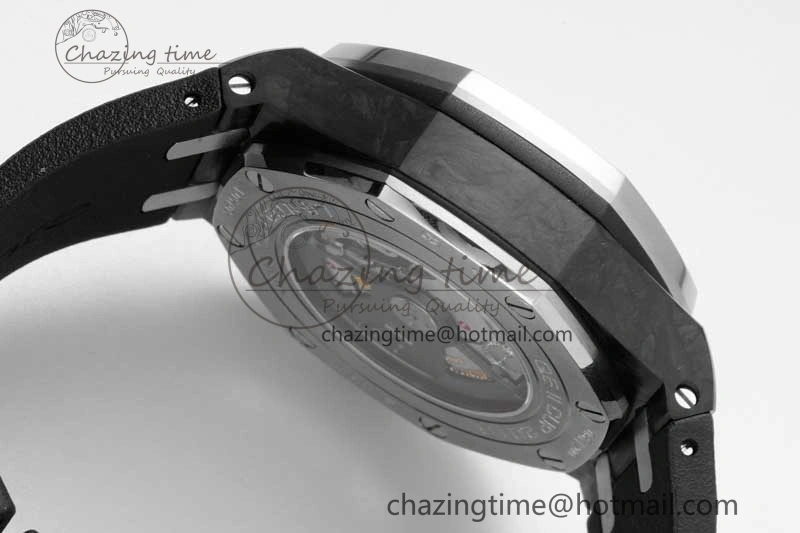 Royal Oak Offshore 44mm Black Ceramic Case JJF 1:1 Best Edition Black Dial on Rubber Strap A3126 V Refined 4655