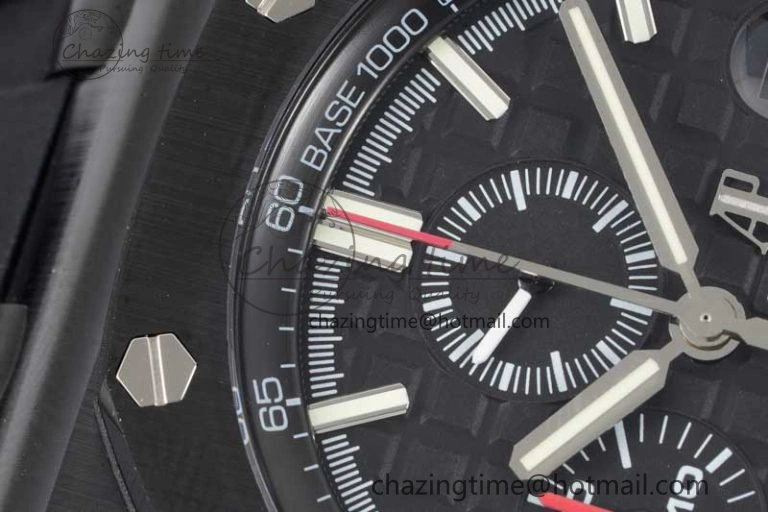 Royal Oak Offshore 44mm Black Ceramic Case JJF 1:1 Best Edition Black Dial on Rubber Strap A3126 V Refined 4655