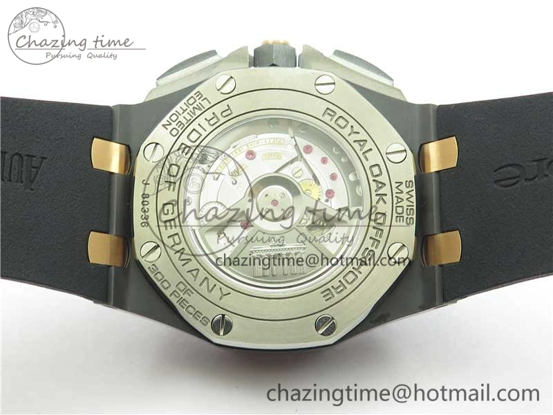 ComfortFit Royal Oak Offshore 44mm Black Ceramic Germany Edition JF 1:1 Best Edition on Rubber Strap A3126 V 4835